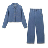 Fongt Women's Explosive Casual Long-Sleeved Denim Shirt