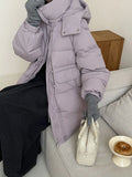 Advanced Sense Of Long 90 White Duck Down Down Jacket Female 2024 New Draw Rope Waist Show Thin Small Coat Tide-Outfit