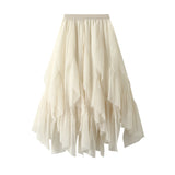 Fongt Yarn Skirt Half-Dress Woman 2025 High-Waisted Small Net Yarn Skirt Skirt Dress D8808