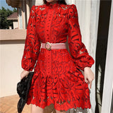 Hollow Out Lace Floral Embroidery