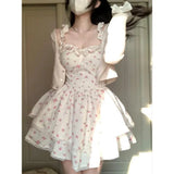Fongt Pure Lusty French Slings Crumb Dress Summer Sweet Hot Baboon Princess Design Short Dress