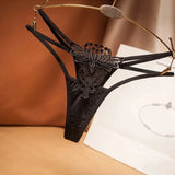 embroidered hollow embroidered women briefs thong low waist hot temptation ladies