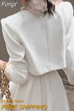 Two Piece Set Women Elegant Spring Autumn New Fashion Evening Party Vintage Clothes Office Lady Coat and Dress Sets