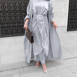 Sleeve Elegant Graceful Solid Color Three-piece