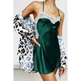 Lace Trim Strap Mini Slip Dress-Outfit
