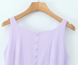Buttoned Puff Ruched Mini Dress-Outfit
