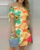 Independent Station Fashionable And Sexy Women's Printed Dress Spot-Outfit
