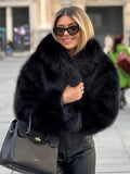 Fongt Women's Winter Fashion Temperament Style Wind Artificial Fur Coat D69352