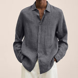 Fongt Explosion Autumn Long Sleeve V-Neck Loose Button Cotton Shirt Shirt