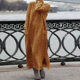 Loose Oversized Knit Brushed Hoody