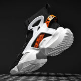 Men Sneakers High Top Sock Shoes Breathable Sports Walking Shoes Thick Bottom Men Casual Shoes Large Size 39-46-Outfit