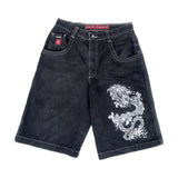 Denim Shorts Men's Spring / Summer 2024 Trendy Denim Trousers Loose Casual Trousers-Outfit
