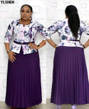 African Print Dresses for Women Dress Dashiki Patchwork Pleated African Clothes Retro Plus Size Africa Clothing Christmas