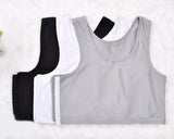 Women Casual Breathable Buckle Short Chest Breast Binder Trans Tops Shaper Cosplay Vest Tank