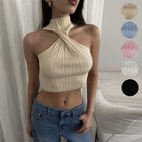 Fongt Spring And Summer Explosion Women's Breast Cross-Shoulder Hair Weaving Net Color Vest