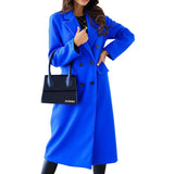 Fongt Women's Clothing In The Autumn And Winter Of 2025 Simple Double-Rowed Long-Sleeved Collar Button