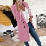 Plus Size 4XL 5XL Women's Autumn Coat Woollen Blends Overcoats 2023 Winter Long Sleeve Casual Oversize Outwear Jackets