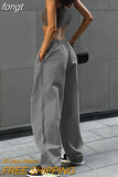 Pants Y2K Clothes Loose Drawstring Low Waist Joggers Trousers Women Casual Outfits Streetwear Baggy Wide Leg