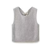 Fongt Women's Clothing 2025 Autumn New Street Fashion Vest Bow Sweater Vest