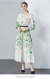 Fongt New Women's Dress Dress Oversized Dress Print 100 Folds T-Shirt With T-Shirt Holiday Casual Dress