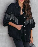 Fongt Heavy Industry Ins Wind Chain Rivet Street Fashion Single Buckle Jacket 6003