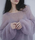 Sleeved Mesh Knit