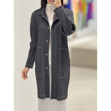 Fongt Three Folded New Dress Casual Style Folded Folded Long Skirt