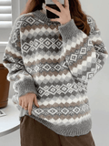 Christmas Jacquard Knit Sweater-Outfit