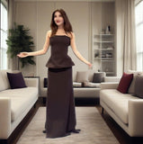 Fongt 2025 New Women's Breast-Wear Pure Color Half-Dress Temperament Fashion Suit