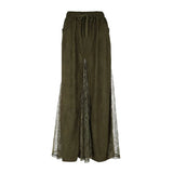 Fongt Cloth Forget The Wizard Of Oz Retro Green Lace Splicing Low-Rise Half-Body Skirt Heavy Industry Zip A Skirt