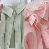 Fongt Mm Large-Size Dopamine White Shirt 2025 Summer New Korean Version Of Short-Sleeved Shirt Women Loose Cotton Blouse Tide