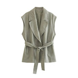 Belt Vest 7768023 Wide-Leg Trousers 7740102 Suit-Outfit