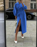 Women's Warm Long Overcoat Wool Blends Autumn Winter Thick Cashmere Double Breasted Jacket Blazer Female Woolen