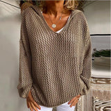 Outer Wear Knitted Pullover Hooded Sun-proof Top Thin Loose