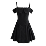 New Style Of Sweet Wind In Early Spring Has A Slim Collar And Shows A Thin Solid Color Halter Skirt.-Outfit