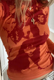 Screen Print Long Sleeve Tee-Outfit