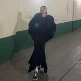 Neon Faux Fur Hooded Coat-Outfit