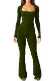 Fongt Women's Long-Sleeved Giose Waist-High-Legged Jump-Suited Jump-Suited Jump-Suited Trousers