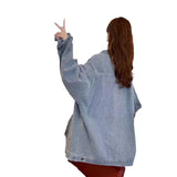 Fongt 2024 New Korean Version Loose Lazy Wind Cardigan Jacket Female-Outfit