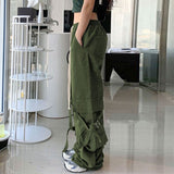 Elastic Waist Straight Leg Cargo Pants-Outfit