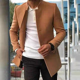 Fongt Men's Casual Men's Coat Autumn And Winter New Trend Men's Solid Color Repair This Coat