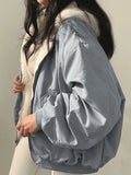 Reversible Oversize Fleece Hooded Jacket-Outfit