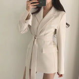 Fongt New 2024 Autumn Beige Jacket Pendant Feeling Suit-Outfit