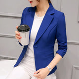 Spring And Autumn New Chic Professional Suit Long-Sleeved Korean Version Slim And Slim Small Suit Jacket Women's Short Style-Outfit
