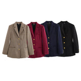 Fongt Long-Sleeved Blazer Top 2025 Spring And Autumn New Woman