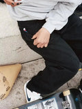 Big Boy Jeans Xinjiajuku Hip-Hop Cartoon Pattern Loosely Embroidered Jeans-Outfit