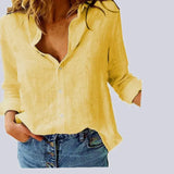 Long Sleeve Cotton Linen Shirt