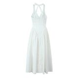 New Spring Style Cotton Dress With A Collar At The Waist And A Slim Waist-Outfit
