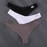 Thong V Waist Design G-String Women's Panties Cotton Panties Female Underpants Solid Pantys Intimates Lingerie