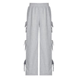 Street Side Bow Tie Sweatpants-Outfit